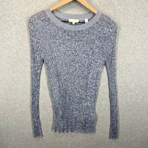 Ted Baker Iolana Ribbed Knit Sweater Womens 3 Blue‎ Long Sleeve Viscose Pullover